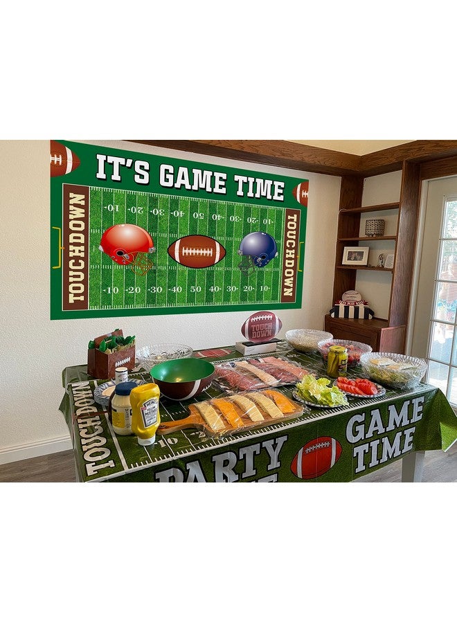Cenven Football Backdrop It's Game Time Party Backdground Football Birthday Banner Touchdown Football Party Decorations Boy Birthday Party Backdrop 8x6FT - Image 3
