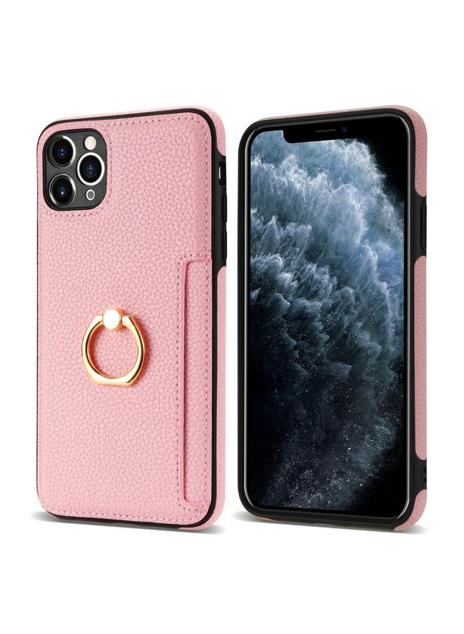 The Bros Phone Case For iPhone 11 Pro Ring Card Litchi Leather Back Phone Phone Case - Image 2