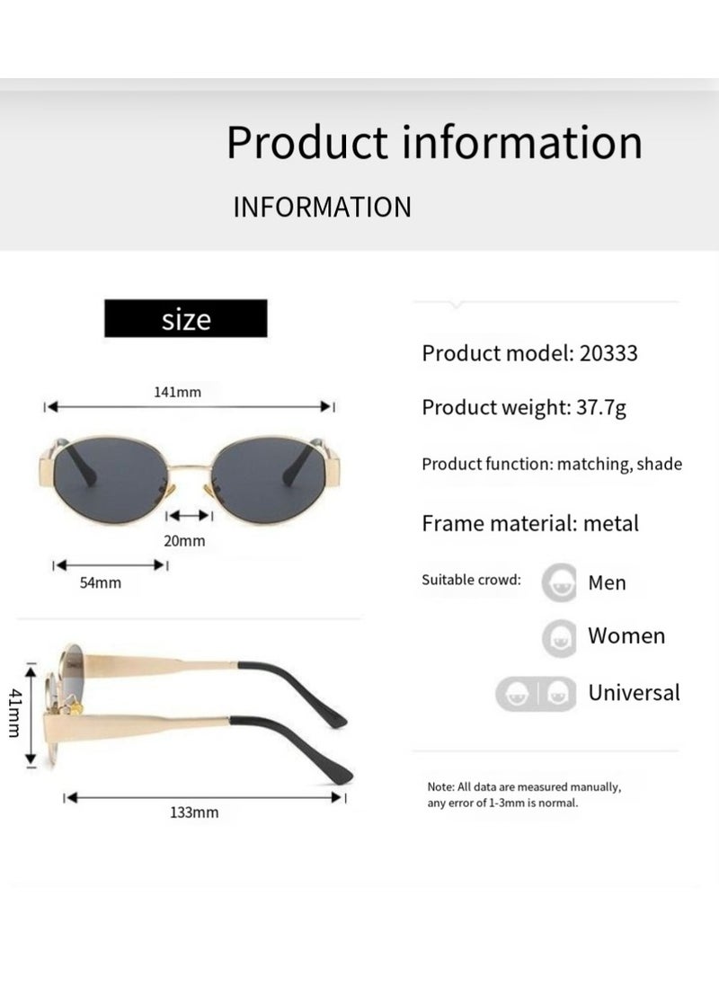 General Retro Oval Sunglasses Women Fashion Sunglasses Classic Tone UV400 Protection Anti-ultraviolet Sunglasses  - Image 3