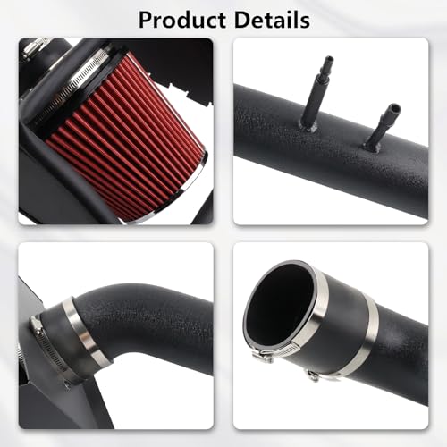 Aosuracing Cold Air Intake kit with Heat Shield Compatible with 2015-2020 Ford F150 5.0L V8, Increases Horsepower, Towing Performance & Acceleration - Image 5