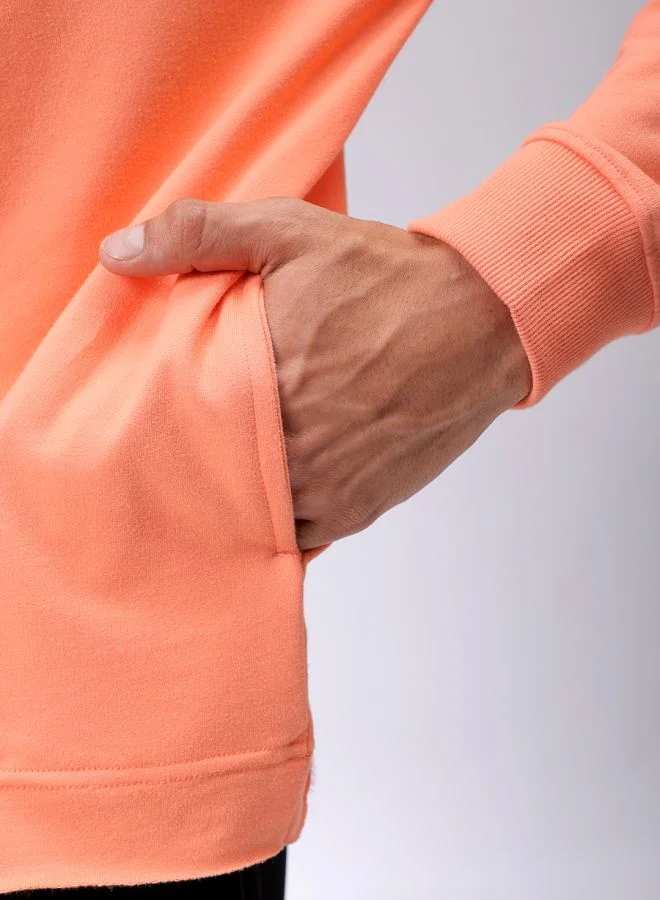 شركة المرآب الهندية Men Relaxed Fit Placement Print Crew Neck Overhead Sweatshirt