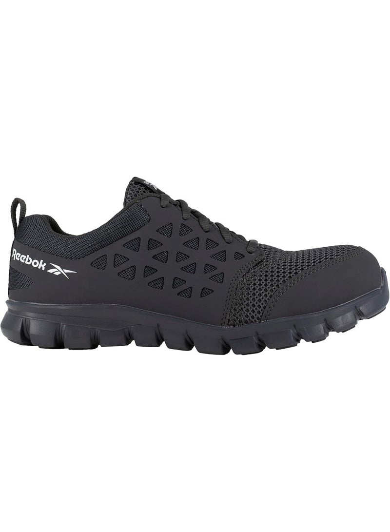 Reebok Work Men's Lightweight Safety Shoes Composite Toe Slip Resistant Electrical Hazard Work Sneakers RB4038 Sublite Cushion Grey - Image 1