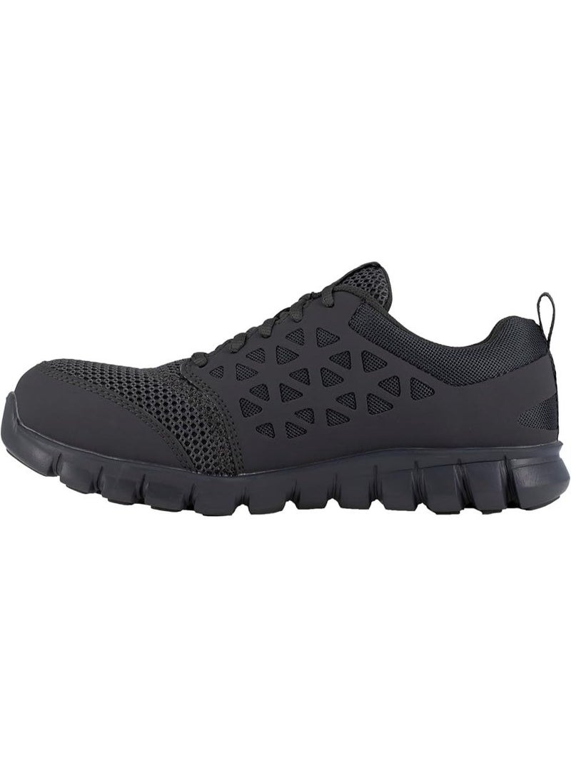 Reebok Work Men's Lightweight Safety Shoes Composite Toe Slip Resistant Electrical Hazard Work Sneakers RB4038 Sublite Cushion Grey - Image 3