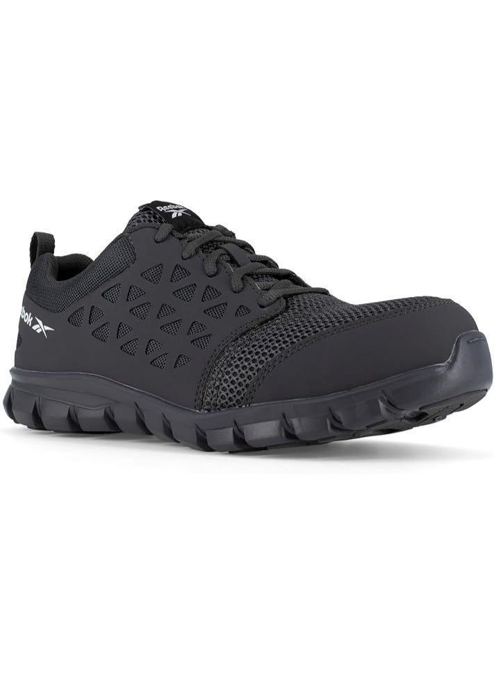 Reebok Work Men's Lightweight Safety Shoes Composite Toe Slip Resistant Electrical Hazard Work Sneakers RB4038 Sublite Cushion Grey - Image 5