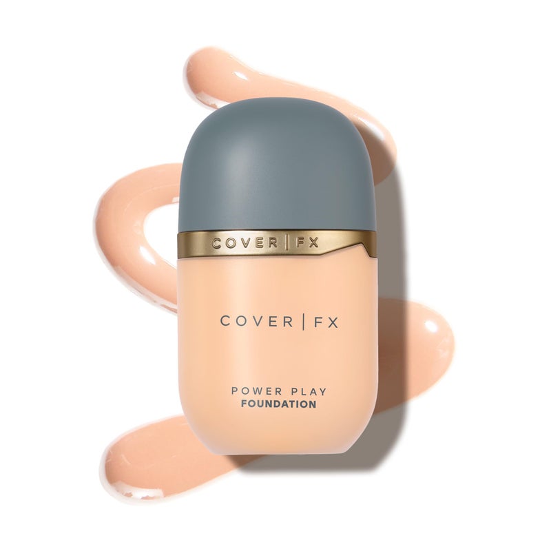 COVER FX Power Play Foundation - Shade M4 - Buildable Full Coverage - Waterproof Sweat-Proof Transfer-Proof - Natural Matte Finish - All Skin Types - Image 1