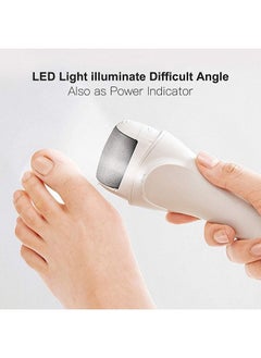 Arabest Electric Hard Skin Remover Foot Callus Remover Electric Foot File Rechargeable Dead Skin Remover for Feet Electric Pedicure Kit Proffessinal Feet Care with 3 Roller Heads 1 Cleaning Brush USB Cord  - Image 4