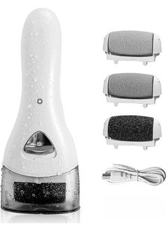 Arabest Electric Hard Skin Remover Foot Callus Remover Electric Foot File Rechargeable Dead Skin Remover for Feet Electric Pedicure Kit Proffessinal Feet Care with 3 Roller Heads 1 Cleaning Brush USB Cord  - Image 1