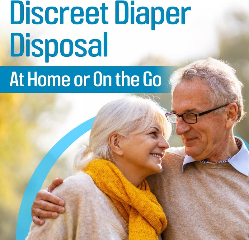 IMPRESA Disposable Adult Diaper Bags  75Pack 12 x 15 in Unscented  OdorProof LeakProof  TearResistant  ExtraThick Bags for Adult Diapers  Incontinence Pads - Image 2