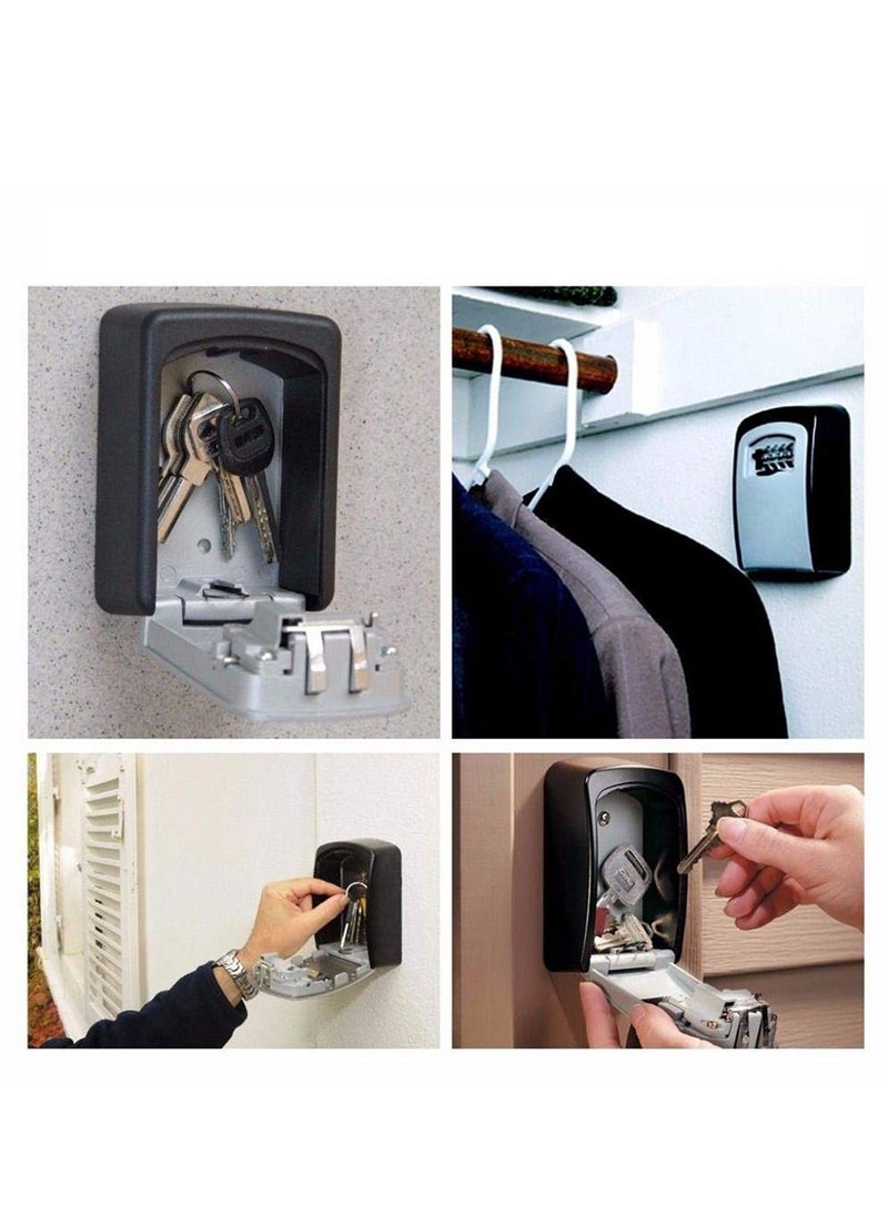 Generic - Four-Digit Code Lock Key Storage LOCK Box Combination Key Safe - Wall Mounted - Image 1