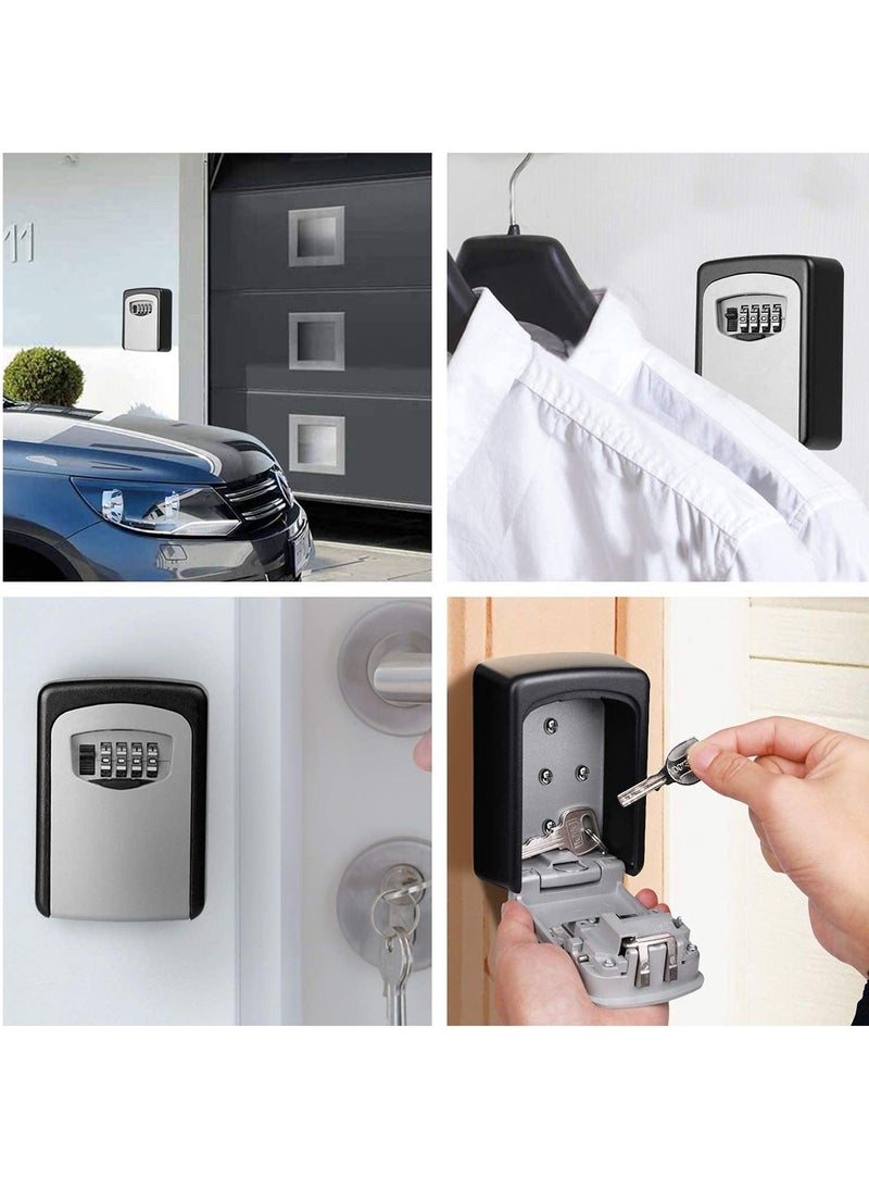 Generic - Four-Digit Code Lock Key Storage LOCK Box Combination Key Safe - Wall Mounted - Image 1