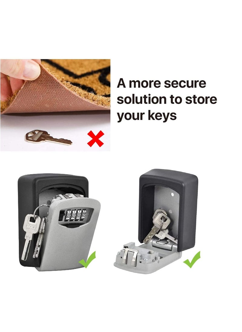 Generic - Four-Digit Code Lock Key Storage LOCK Box Combination Key Safe - Wall Mounted - Image 1