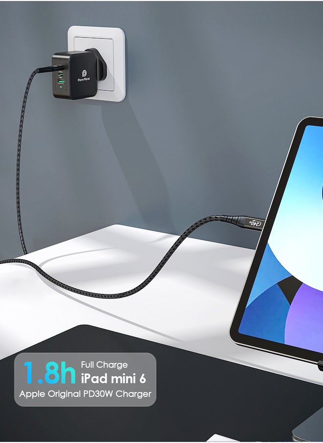 Phone Planet - Type C To Type C Charge Cable   For Apple Macbook M1 Max Galaxy and  iphone 15 Pro Max  240W 2 Meter Fast Charging 40Gbps Super Speed - Image 1
