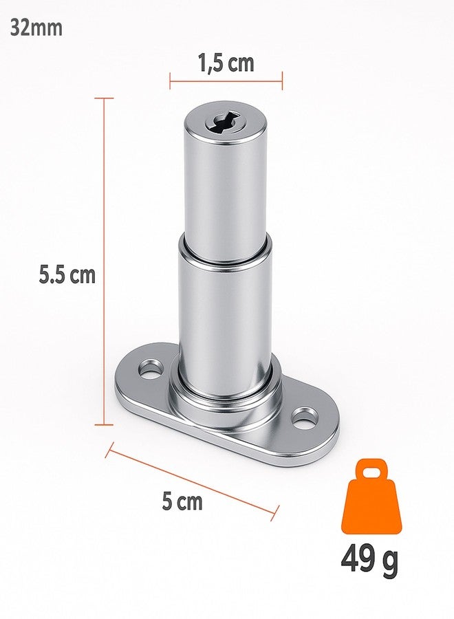 RAB Sliding Door Center Lock, Sliding Push Lock, for Furniture, Cabinet, Wardrobe (Code:- Centre Push, Size- 32mm, with 2 Keys, Pack of 1 PCS) - Image 2