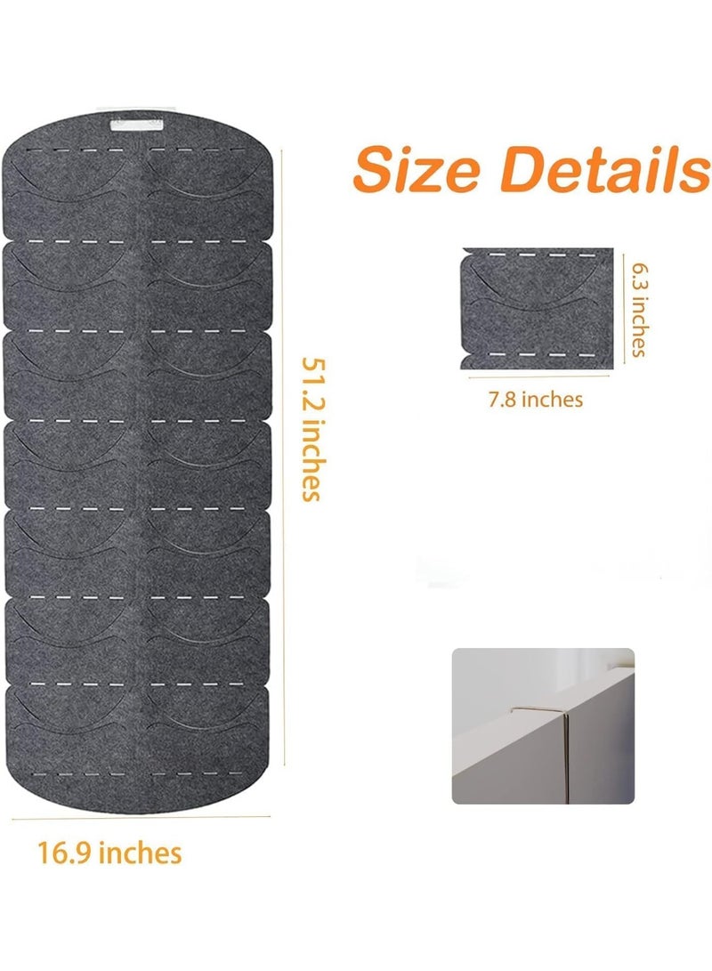 Over The Door Hat Rack, Door Baseball Caps Hat Organizer, with 14 Pocket Baseball Hat Organizer, Cap Rack Storage Display Hanger Bag, Save Space, Felt Hats Collection for Closet Wall - Image 2