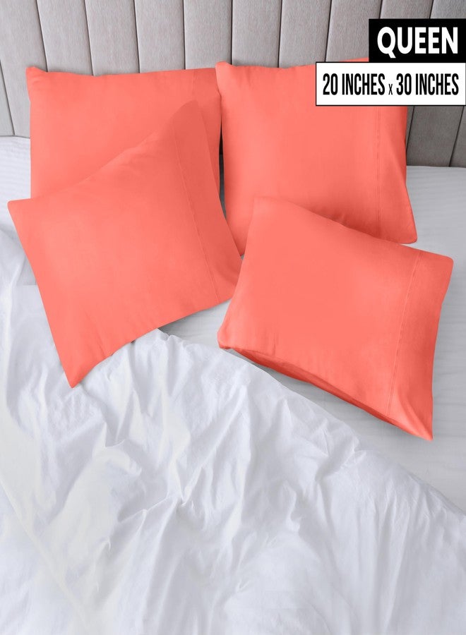 Utopia Bedding Queen Pillow Cases - 4 Pack - Envelope Closure - Soft Brushed Microfiber Fabric - Shrinkage and Fade Resistant Pillow Covers Queen Size 20 X 30 Inches (Queen, Coral) - Image 2