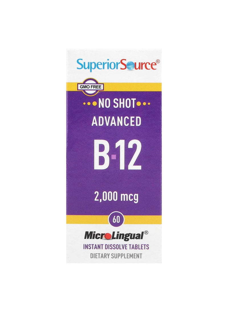 Advanced B-12, 2,000 mcg, 60 MicroLingual® Instant Dissolve Tablets