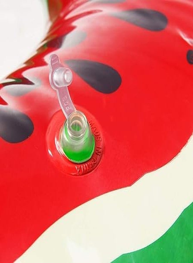 VENDICS Inflatable Watermelon Pool Float, Large Swim Ring, Red and Green, Summer Beach Swimming Tube, Water Fun Accessory 1 pc - Image 2