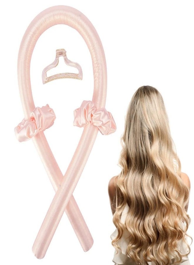 HETLESH Heatless Hair Curlers for Long Hair, Heatless Curling Rod Headband, No Heat Curlers Then You Can Sleep in Overnight, Heatless Curls Headband, Soft Foam Hair Rollers for Natural Hair (PINK, Medium) - Image 1