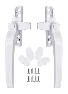 Y&D SYOSI Aluminum Alloy Window Handles 1 Pairs Universal with Security Locks White Casement Door  - Image 1