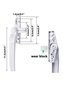 Y&D SYOSI Aluminum Alloy Window Handles 1 Pairs Universal with Security Locks White Casement Door  - Image 5