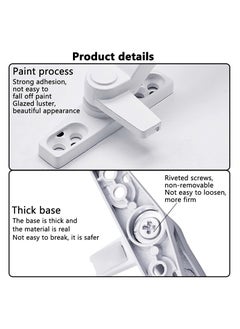 Y&D SYOSI Aluminum Alloy Window Handles 1 Pairs Universal with Security Locks White Casement Door  - Image 3