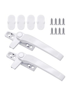 Y&D SYOSI Aluminum Alloy Window Handles 1 Pairs Universal with Security Locks White Casement Door  - Image 2