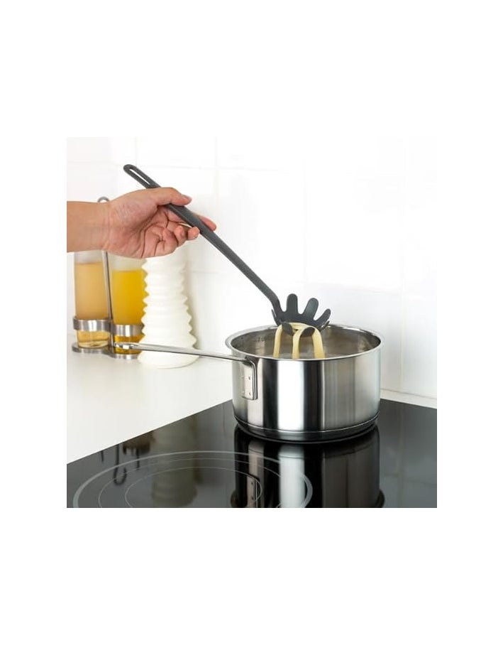 Generic Kitchen Utensil Set Tools Serving Spoon Set -5 Pieces-Grey  - Image 3