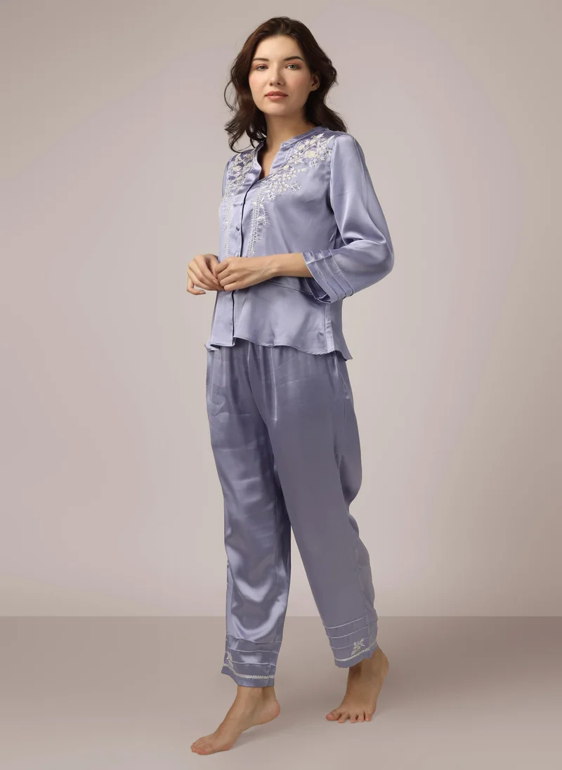 افتر دارك Nora, Embroidered Pyjama Set