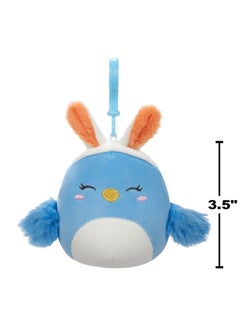 Squishmallows 3.5 inch Bebe the Blue Bird Clip-on , Officially Licensed Kellytoy Plush Toy, Colorful Soft Toy, Gift for Kids, Girls & Boys Washable Squishy Stuff Toy Multicolor All Age  - Image 5