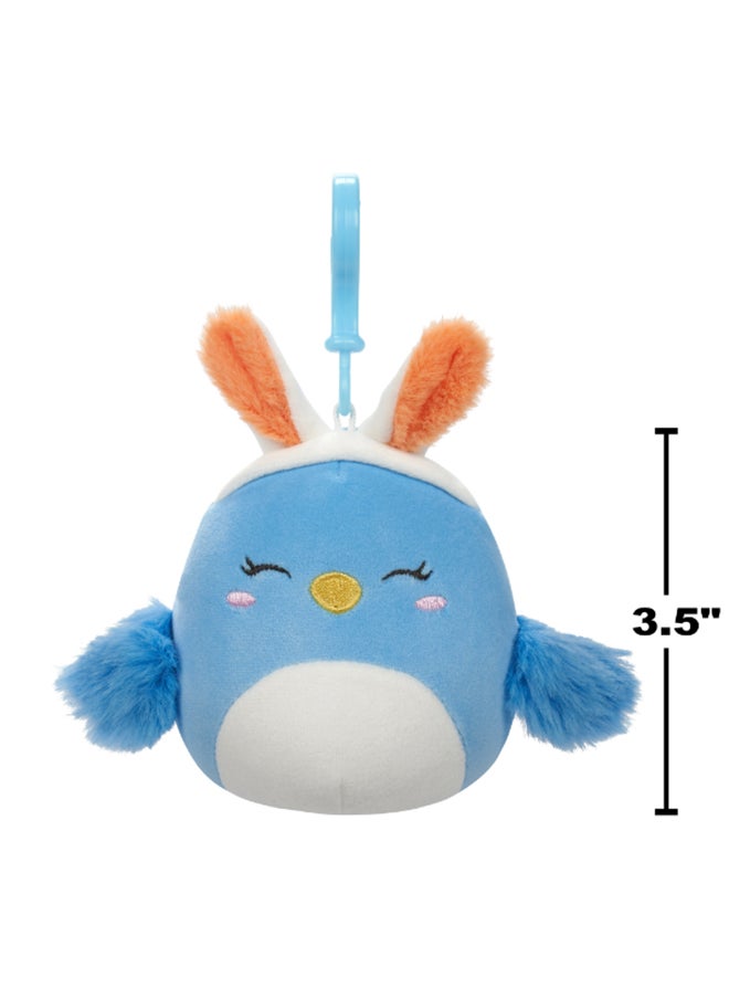 Squishmallows 3.5 inch Bebe the Blue Bird Clip-on , Officially Licensed Kellytoy Plush Toy, Colorful Soft Toy, Gift for Kids, Girls & Boys Washable Squishy Stuff Toy Multicolor All Age  - Image 5