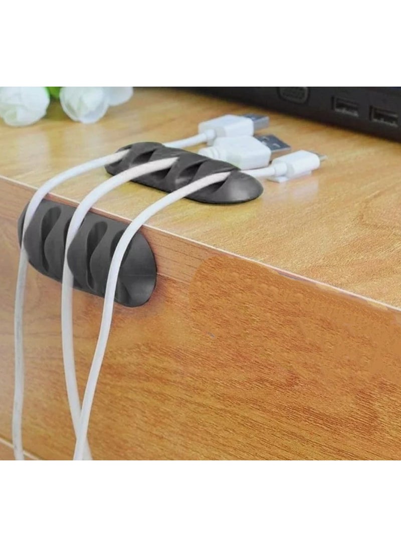 general Cable Organizer, Cable Holder, Home Wire Clips, Charger and Computer Wire Organizer, Adhesive Surface, 5-Wire Capacity , color black - Image 2