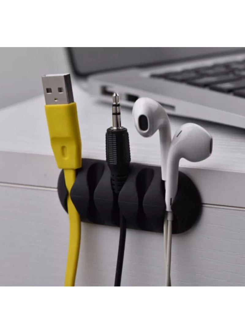 general Cable Organizer, Cable Holder, Home Wire Clips, Charger and Computer Wire Organizer, Adhesive Surface, 5-Wire Capacity , color black - Image 4