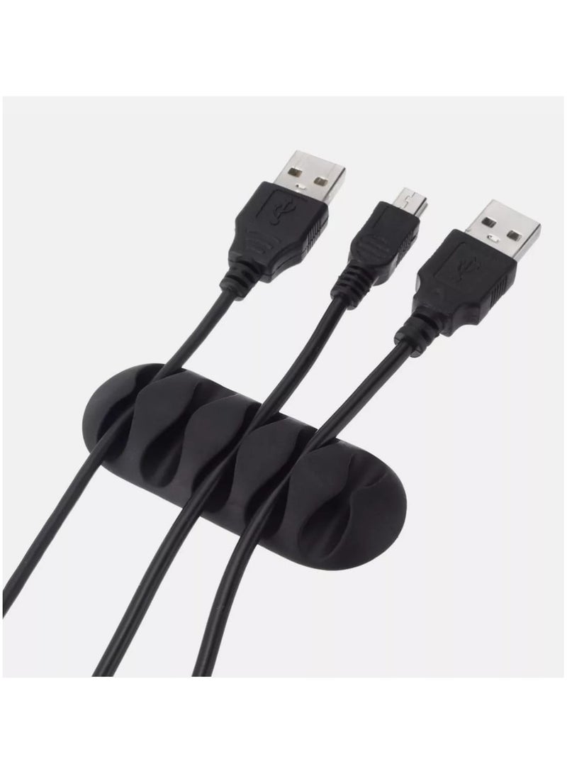general Cable Organizer, Cable Holder, Home Wire Clips, Charger and Computer Wire Organizer, Adhesive Surface, 5-Wire Capacity , color black - Image 1