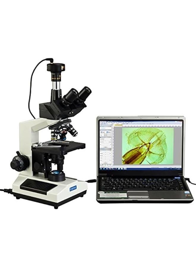 Arabest 40X-2000X Compound Trinocular Replaceable LED Microscope with 9MP USB Camera  - Image 1