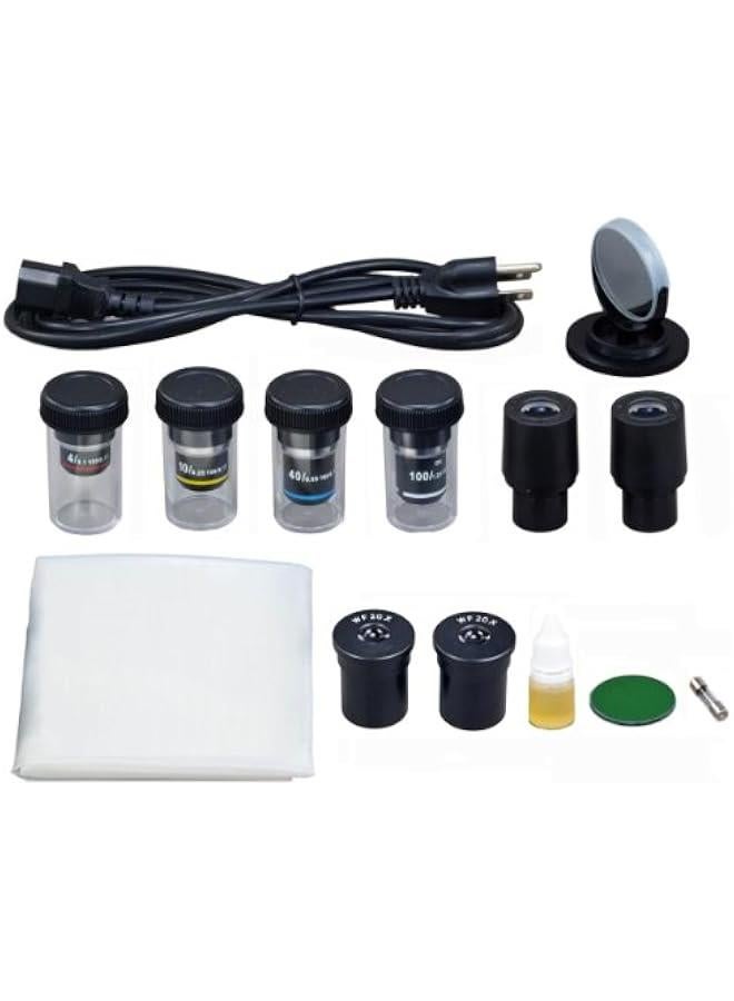 Arabest 40X-2000X Compound Trinocular Replaceable LED Microscope with 9MP USB Camera  - Image 3