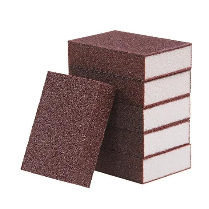 ABTER Multipurpose Brown Scrub Sponge with HeavyDuty Sandpaper Surface for Tough Cleaning Tasks Deep Cleaning Scrubber for Kitchen Bathroom More 2 - Image 1