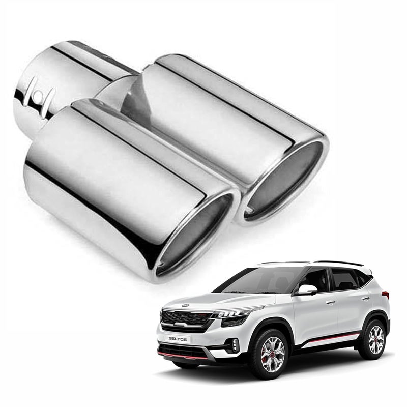 أنبوب عادم مزدوج الصامت أسريد من الفولاذ المقاوم للصدأ 1 قطعة لكيا سيلتوس