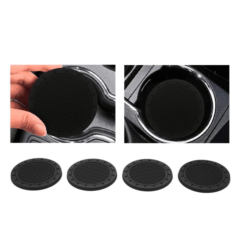 Aumotop Car Backseat Organizer: Black ABS & Leather - Multifunctional With 2 Cup Holders, Phone Holder & Hooks Car Headrest Storage Box for Road Trips, Family Travel & Car Interior Tidying - Image 3