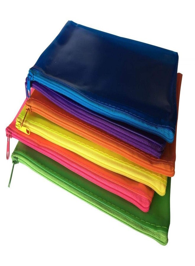 Janrax Frosted Pencil Case 8x5 Inch - See Through Exam Clear Translucent (Purple) - Image 2