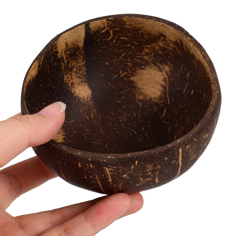 4Pcs Natural Coconut Shell Bowls 9 10cm For Snack Dessert Serving Kitchen Party Supplies - Image 5