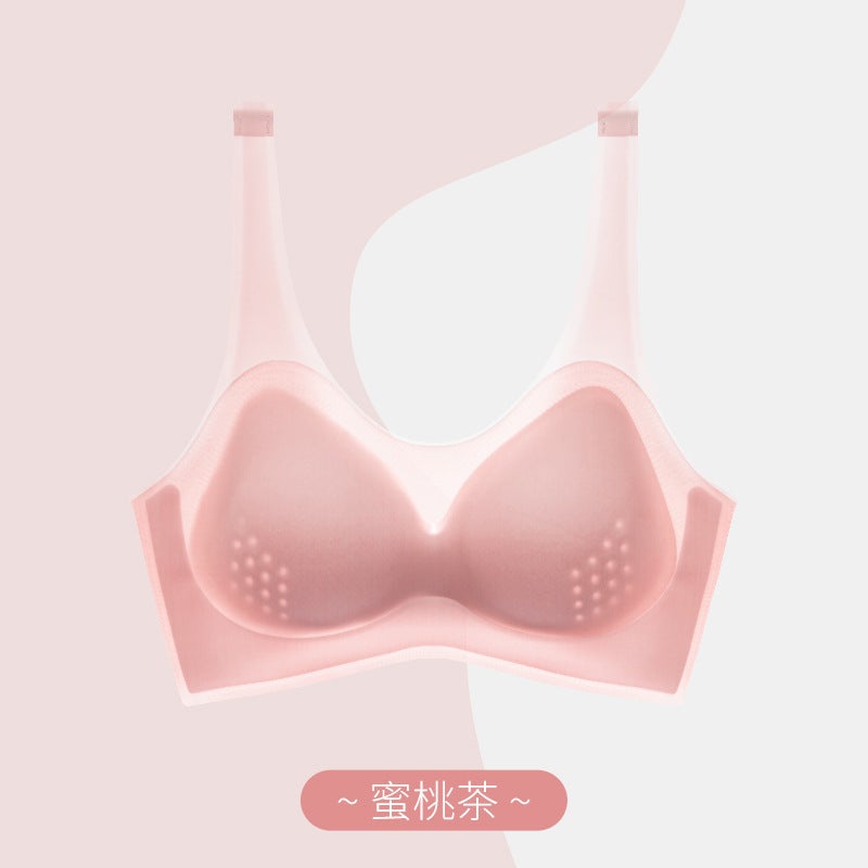 Seamless Underwear For Women With Small Busts, Push-Up, Beautiful Back, Wireless Bra, Summer Ice Silk Breathable Bra, Adjustable, Breathable And Lightweight - Image 1