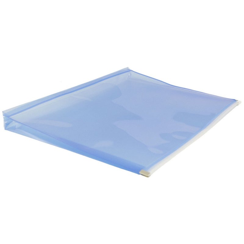 JAM PAPER Plastic Envelopes with Zip Closure - Letter Booklet - 9 3/4 x 13 - Blue - 12/Pack - Image 2