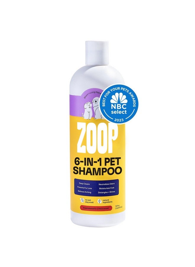 Zoop Dog Shampoo And Conditioner [16 Oz.] 6In1 All Natural Pet Wash  Deep Clean, Odor Eliminating, Itch Relief, Moisturizing, Detangling, Reduce Shedding  1 Pack - Image 1