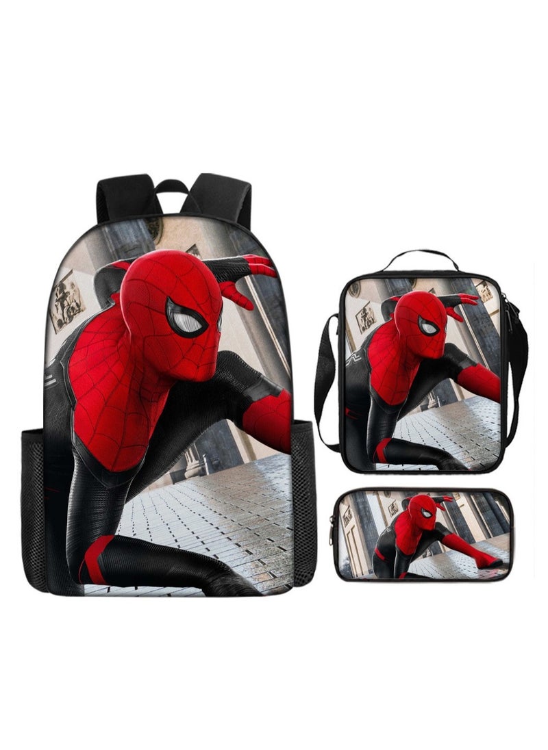 Spider-Man Spider-Man Student Backpack Three-Piece Set 29*16*42cm 