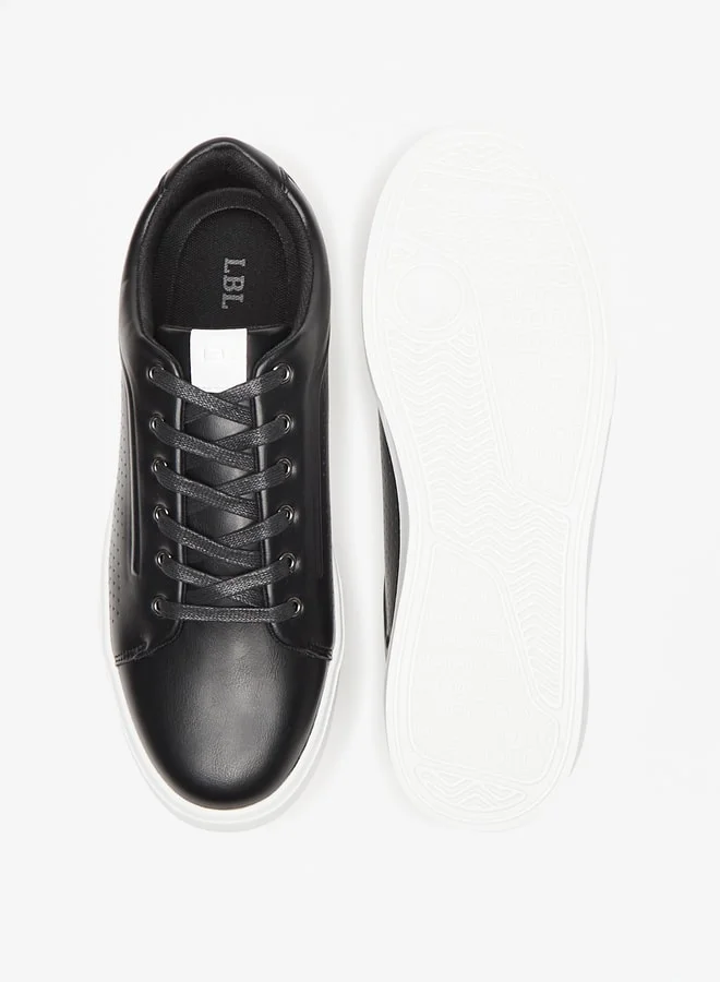 ال بي ال من شو اكسبرس Men's Textured Lace-Up Sneakers