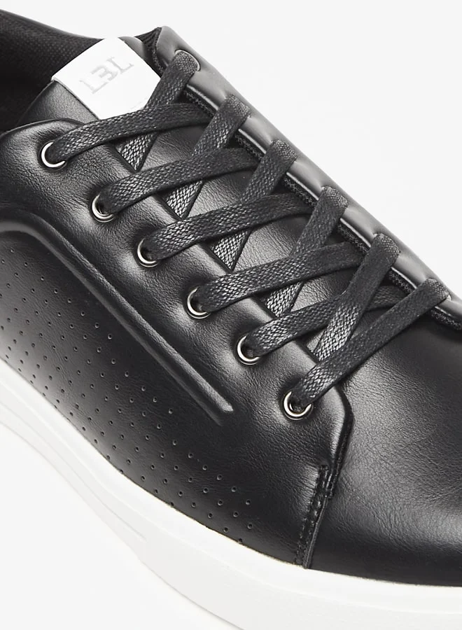 ال بي ال من شو اكسبرس Men's Textured Lace-Up Sneakers