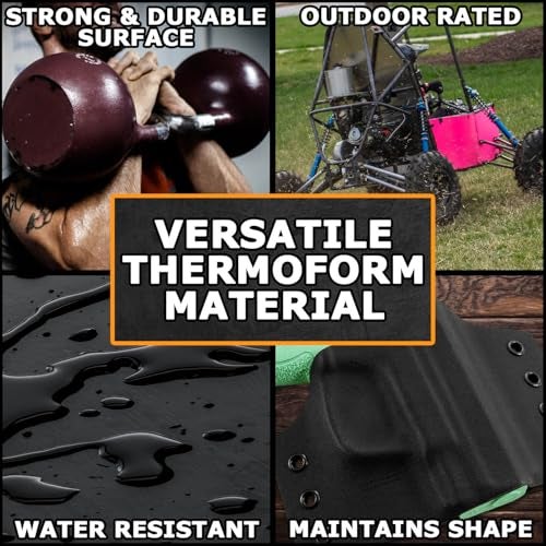 Holstex KYDEX Thermoform Sheet - (Type V) - (P1 Texture) - (0.080 Thickness) - (8in x 12in Sheets) - (Black) - (2 Pack) - for Holster Making, Cosplay, Airsoft Armor, Keel Guards - Image 4