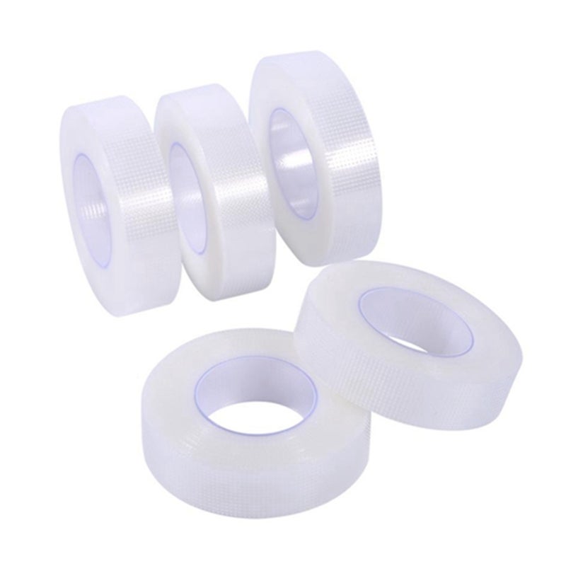Eyelash Extension Tape 5 Rolls 1.25cm Width Hypoallergenic Medical PE Tape - Breathable Latex-Free Gentle Tape for Sensitive Skin Lash Extension Application - Image 1