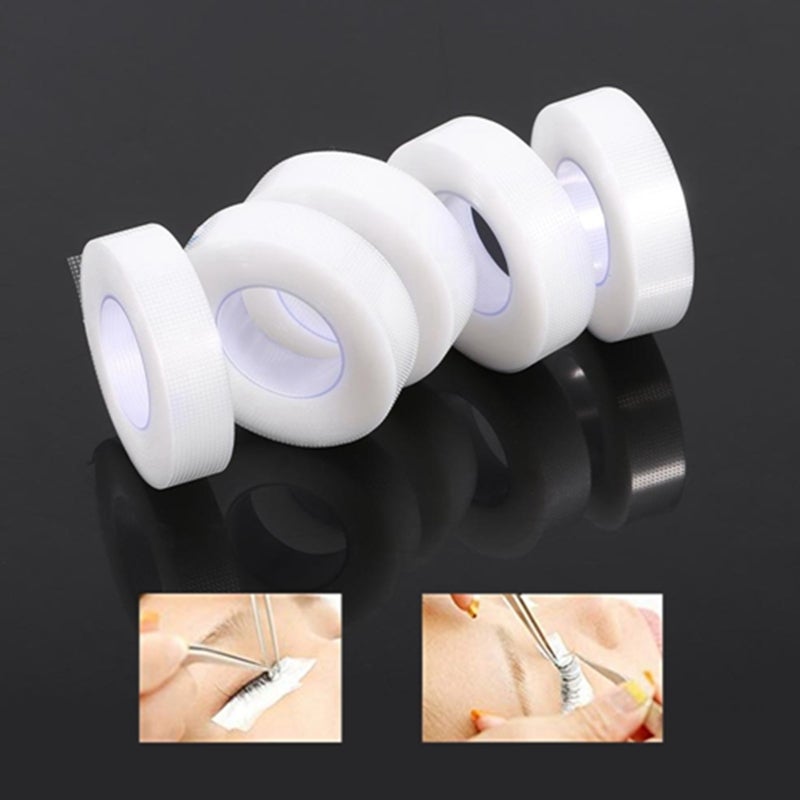 Eyelash Extension Tape 5 Rolls 1.25cm Width Hypoallergenic Medical PE Tape - Breathable Latex-Free Gentle Tape for Sensitive Skin Lash Extension Application - Image 3