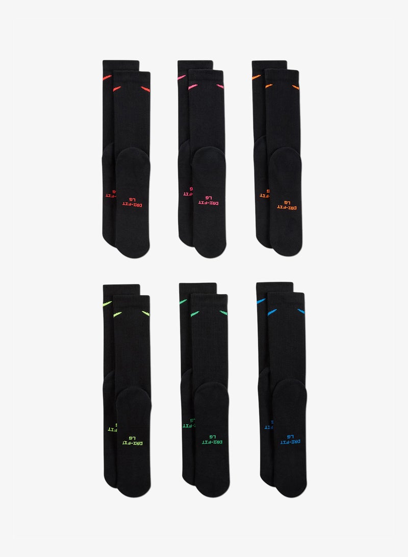 Nike 6-Pack Everyday Elevated Crew Socks - Image 1